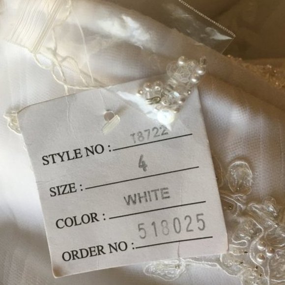 MICHELANGELO ๐ฅ Beaded Strapless Tulle Lace Wedding Dress - David's Bridal NEW!! - Picture 16 of 16